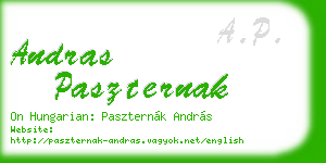andras paszternak business card