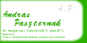 andras paszternak business card